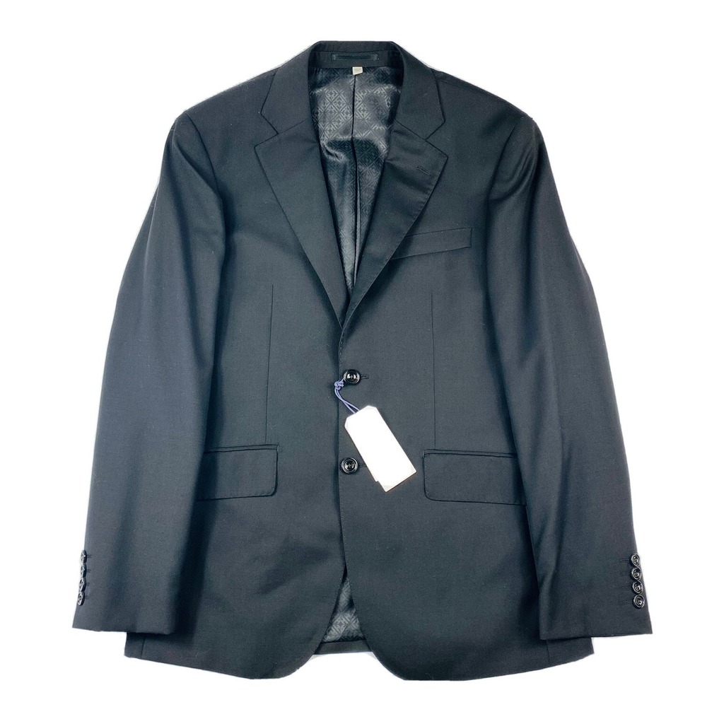 Hardy Amies Black Pure‎ Wool Brinsley Fit Mens Blazer 38R NWT.